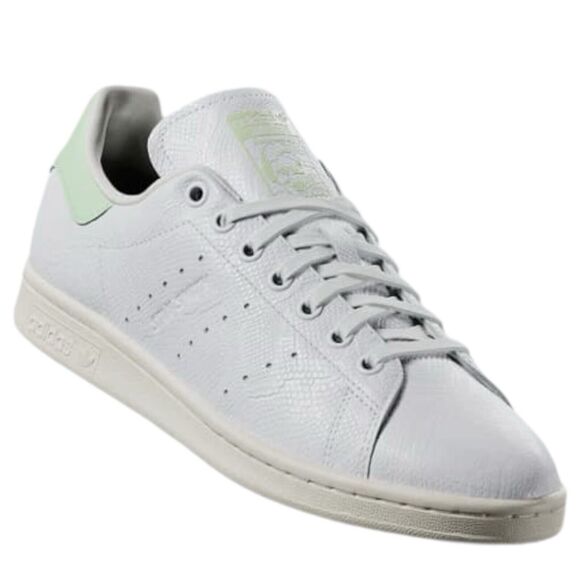 Adidas Shoes Women Size 8 Stan Smith Cloud White / Semi Green Spark / Off White - Picture 2 of 11